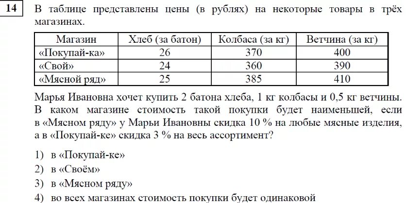 В таблице представлены цены на некоторые товары в трех магазинах. В таблице приведены цены. В таблице приведены цены на пирожные. В таблице приведи пирожных и.