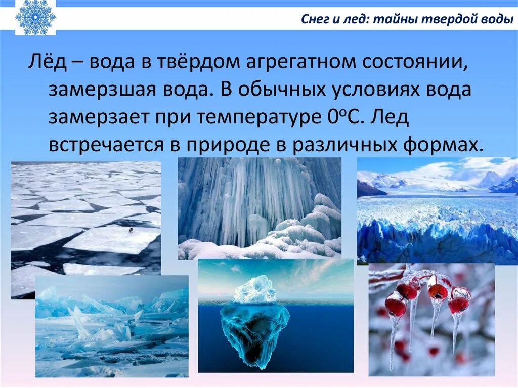 Вода и лед стихи. Снег и лед. Лед для презентации. Твердое состояние воды в природе. Твердое агрегатное состояние воды.