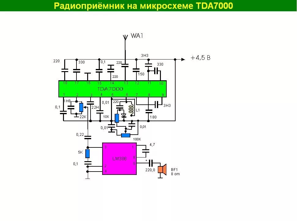 Схема приемника фм на микросхеме 7088 VRTP Шпионский радиоприемник на tda7088