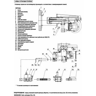 Газовая горелка для котла схема