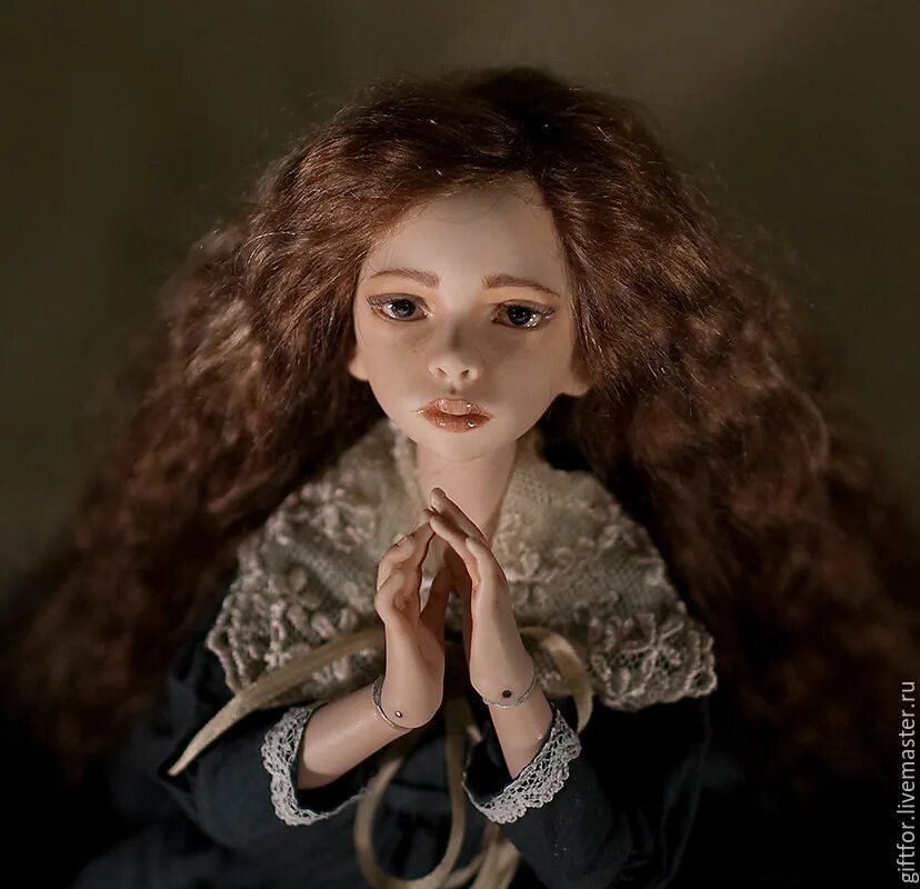 Фарфоровая кукла Джейн Эйр. Авторская шарнирная кукла. Фарфоровая шарнирная кукла. Куклы шарнирные коллекционные.