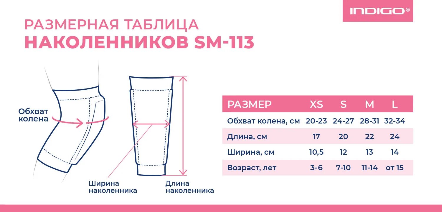 Размер защиты колена. Наколенники для гимнастики и танцев indigo sm-113. наколенники индиго размерная сетка. размеры наколенников. обхват колена для наколенника.