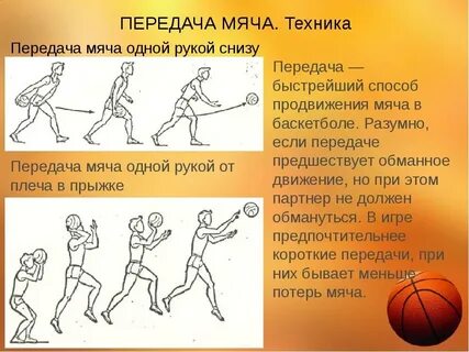 Назовите виды переводов мяча