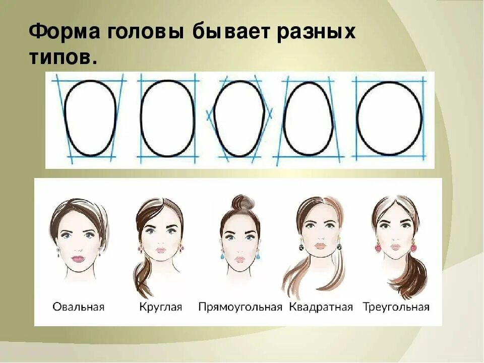 Формы голов. Форма головы. типы формы головы. овальное и прямоугольное лицо. прически для овальной формы лица.