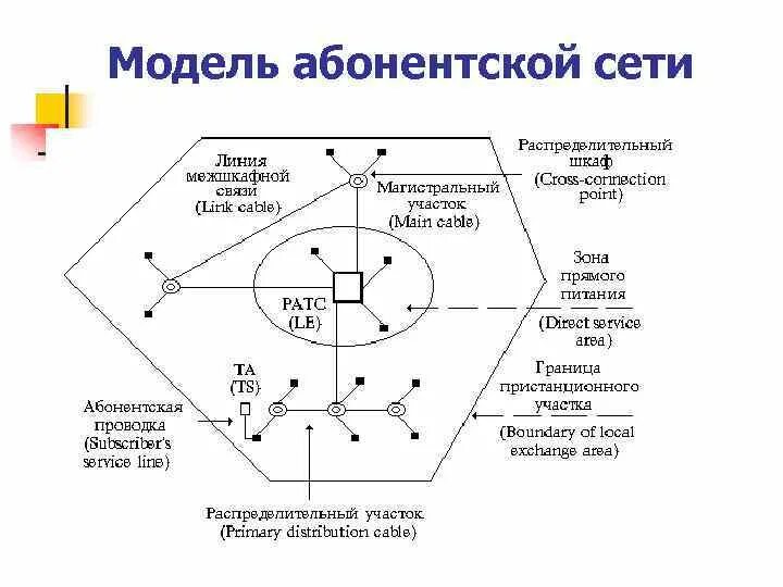 Модель сетей доступа. Модель сети. Концептуальная модель сети абонентского доступа. Абонентская сеть. Типовые структуры сетей абонентского доступа.