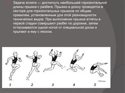 Фразы прыжка в длину с разбега назовите