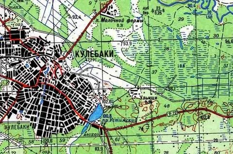 Кулебаки на карте