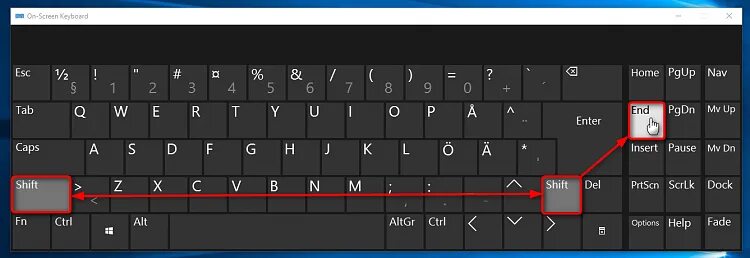 Alt Shift. Right Shift Key. Экранная клавиатура на винде раскрыть полностью. Как написать номер на ноутбуке.