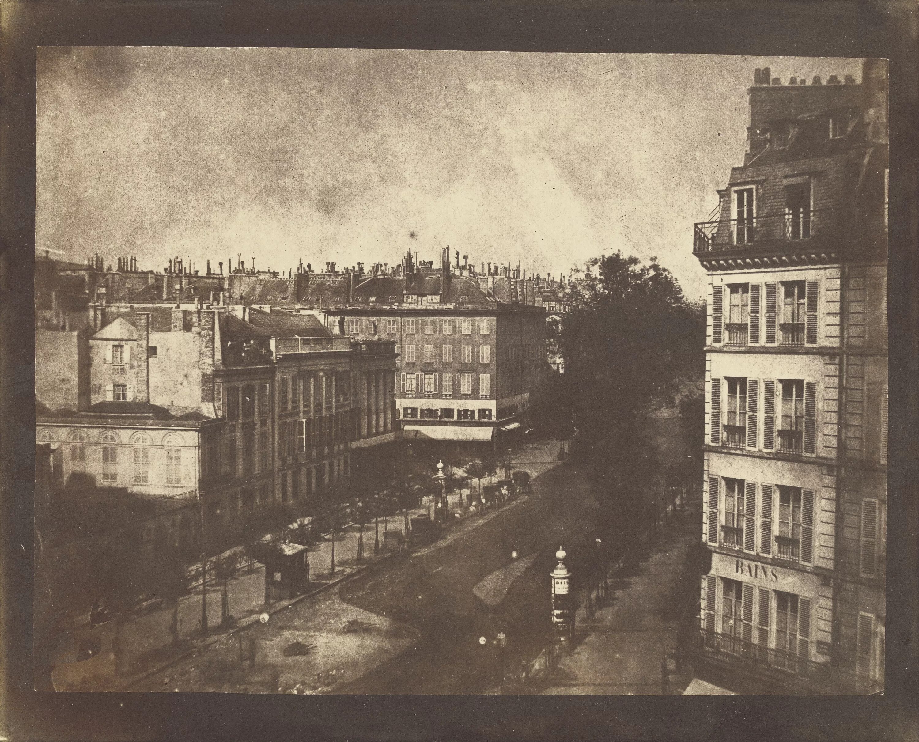 Париж 1840-х годов. Париж 1850 год. Луи Дагер  1838 год  «бульвар дю Тампль в Париже». Бульвар дю Тампль в Париже, Луи Дагер, 1839.