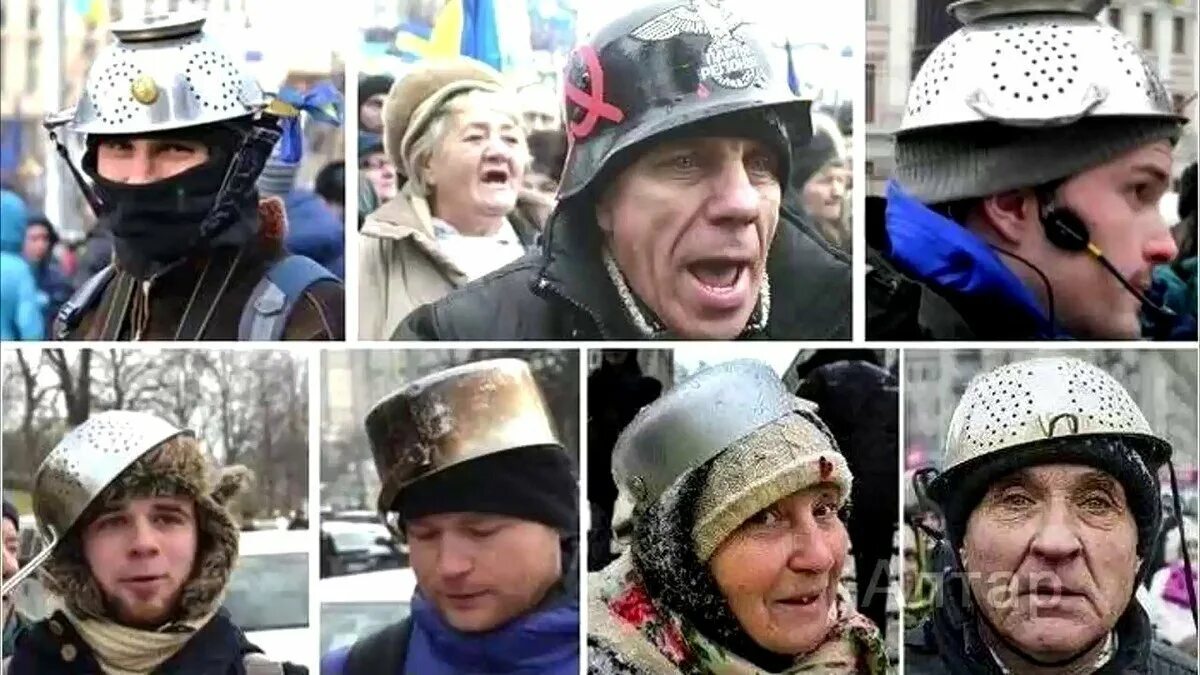Хохлы радуются крокус. Майдан Украина кастрюлеголовые. Кастрюлеголовые на Майдане. Кастрюли на Майдане. Майданутые с кастрюлями на голове.