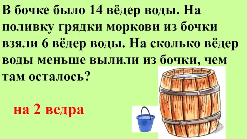 Сколько ведер воды принесли. Бочка и ведро. Ведро из бочки. Задачи на воду в бочках. В бочке.