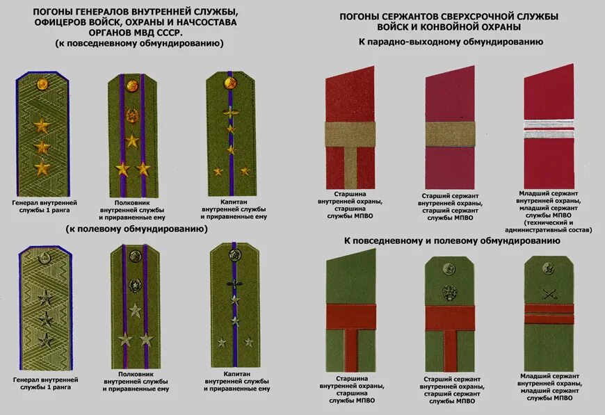 Краповый погон. Погоны старшего офицерского состава Российской армии. Погоны военнослужащих сверхсрочной службы СССР. Звания и знаки различия погоны ВВ МВД. Форма одежды знаки различия военнослужащих МВД.