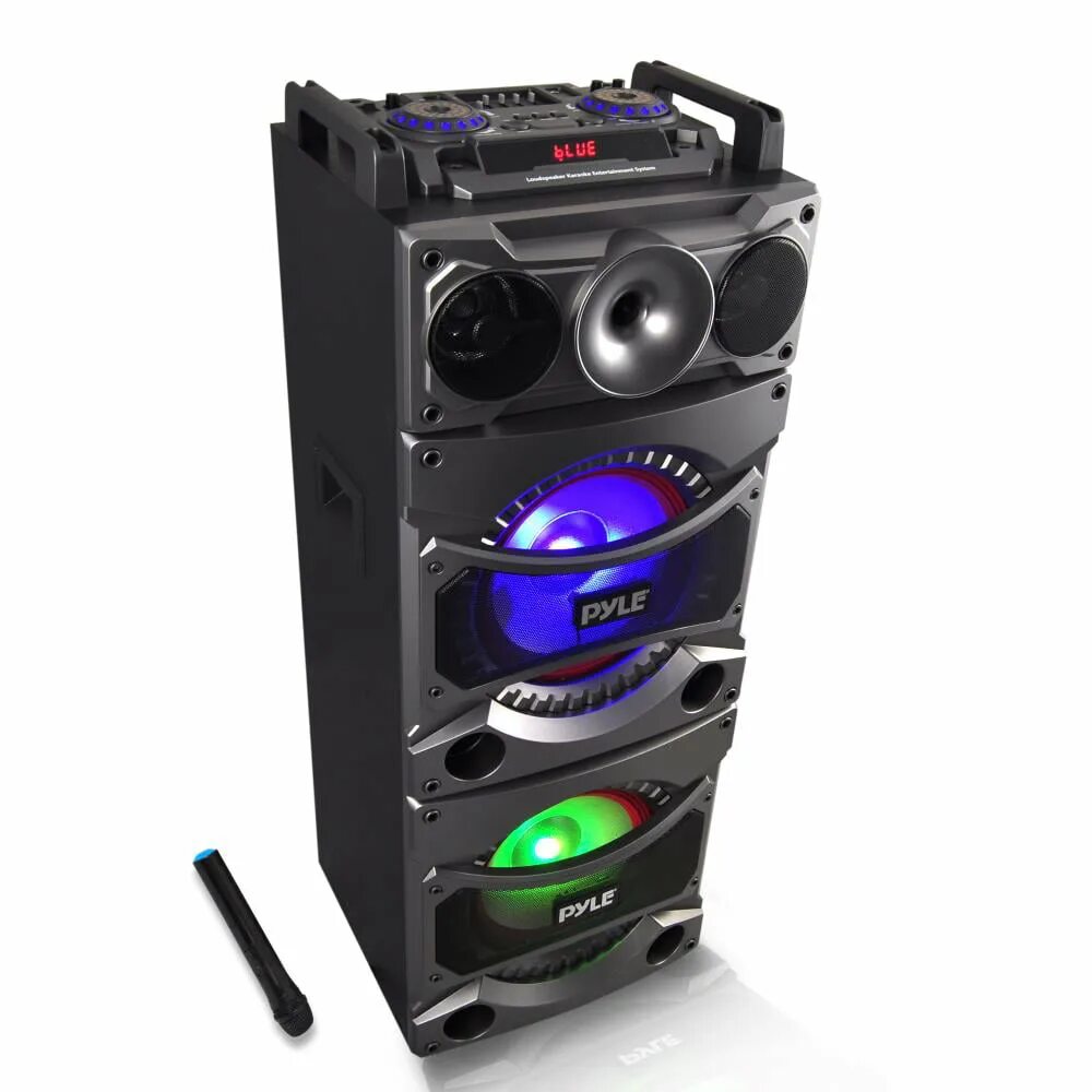 Колонка с блютузом и флешкой напольная. Pyle psufm1038bt pa loudspeaker karaoke system bt. музыкальная колонка pyle psufm1238 вт. колонка bluetooth +sd+usb+fm+караоке. колонка усилитель dj professional karaoke.
