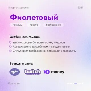Что дает фиолетовый цвет