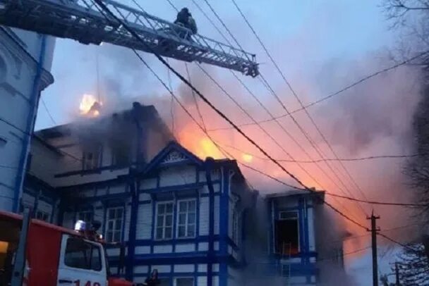 Пожар в волховском районе