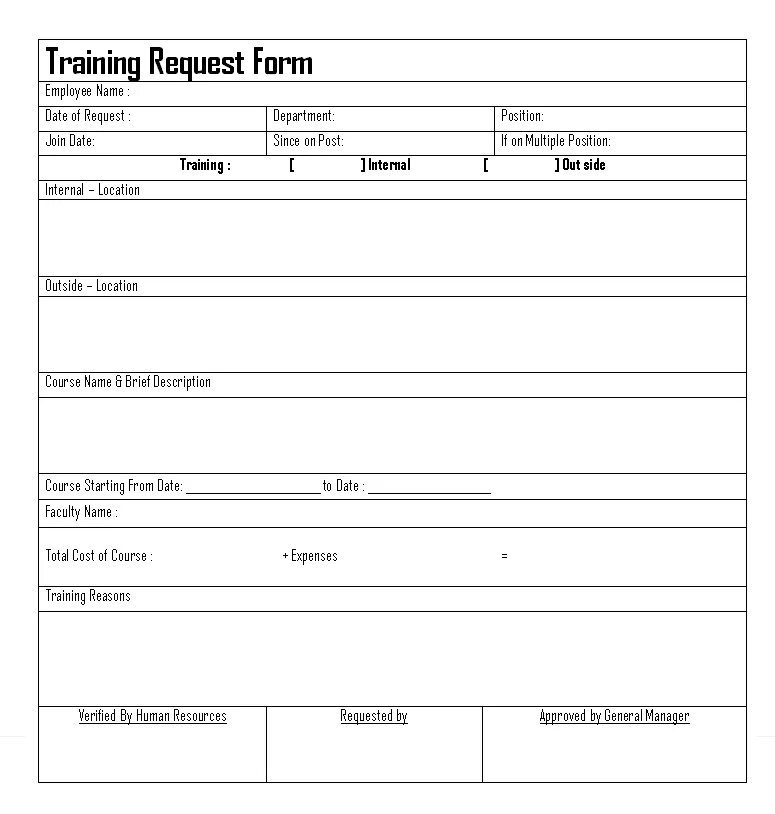 Internal query. Training request form. Form. Reference request forms шаблон. Training Expenses form.