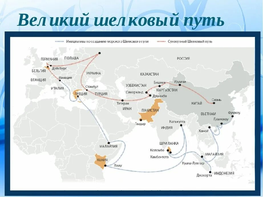 Какие торговые пути пролегали через территорию. Великий шелковый путь на карте Китая. Шёлковый путь на карте древнего Китая. Великий шелковый путь схема на карте. Великий шёлковый путь маршрут по России.