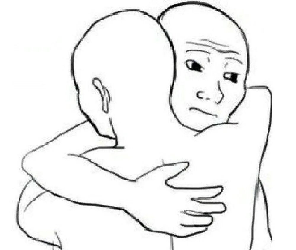 Объятия мем. Объятия мем. Бро мем. Wojak обнимается. Обнимашки мем.