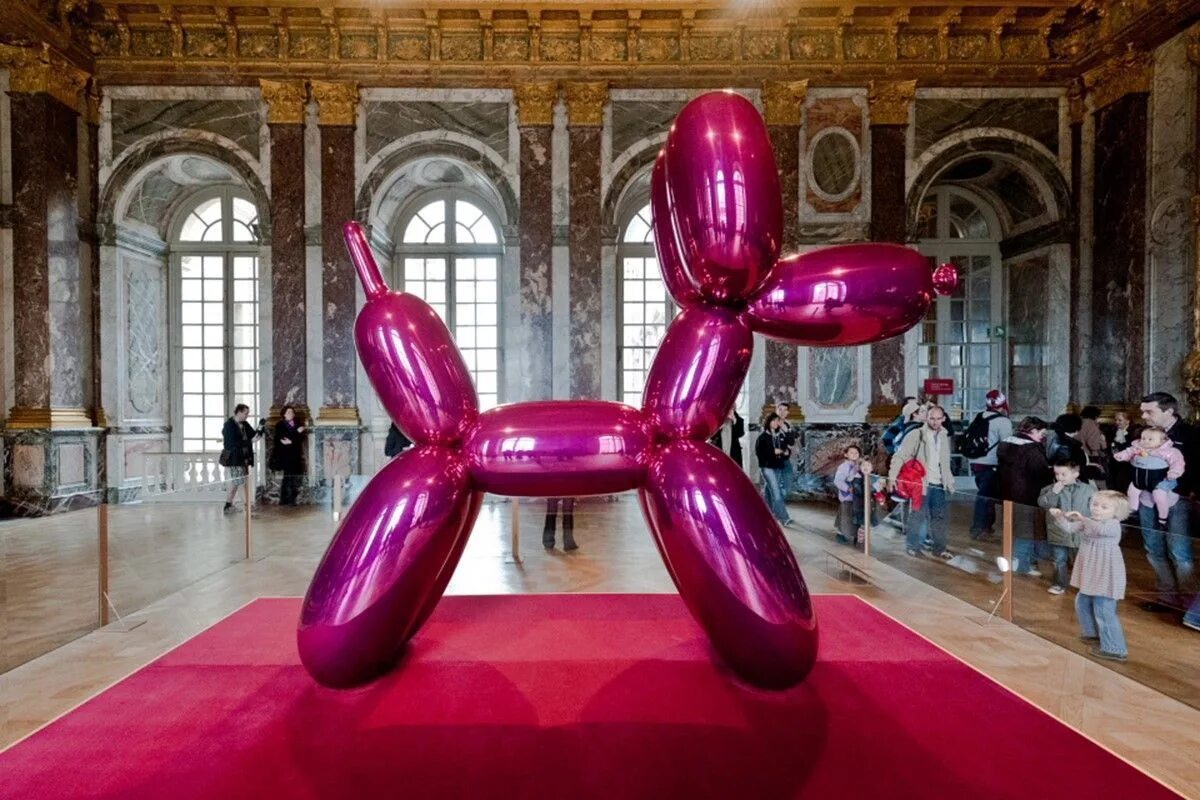 Музей воздушных шаров в санкт петербурге. Джефф Кунс Balloon Dog. Джефф Кунс в Версале. Джефф Кунс надувная собака. Джефф Кунс скульптуры.