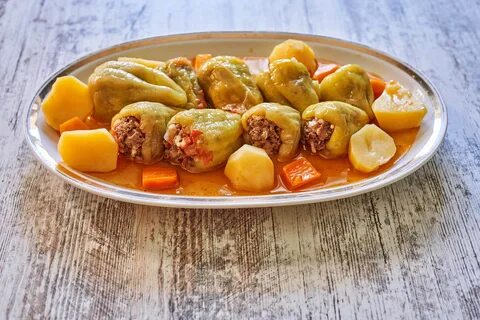 Перцы фаршированные мясом с картошкой