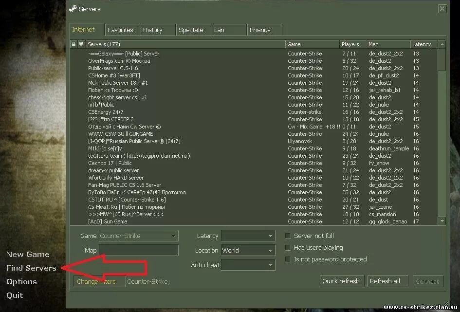 Как найти сервер в контр страйк. IP серверов контр страйк. Как найти сервер в КС 1.6. Айпи сервера в КС 1.6. Страйк найти