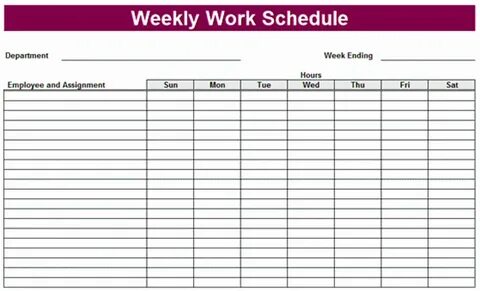 Schedule