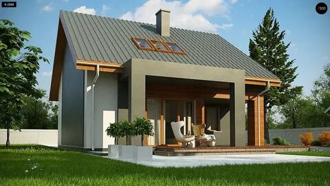 Дом из газобетона проекты террасой