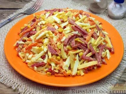 Какой салат из копченой колбасы