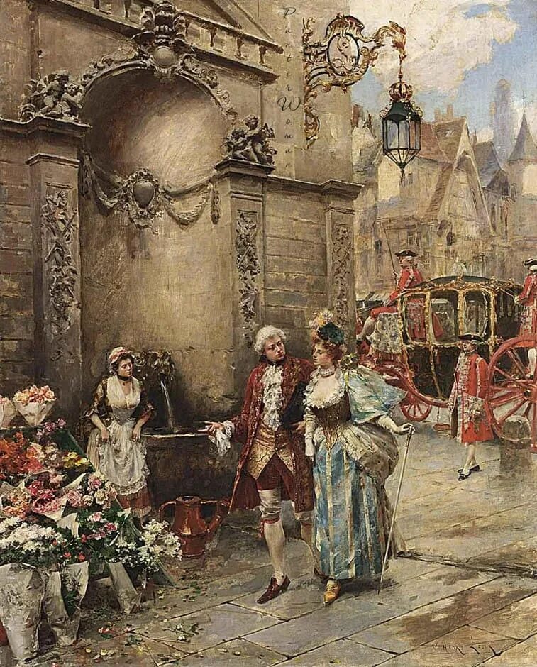 Henry victor lesur картины. художник генри виктор лесер. генри виктор лесер (henry victor lesur (1863 - 1900). рынок италии 19 век. Henry victor lesur картины.