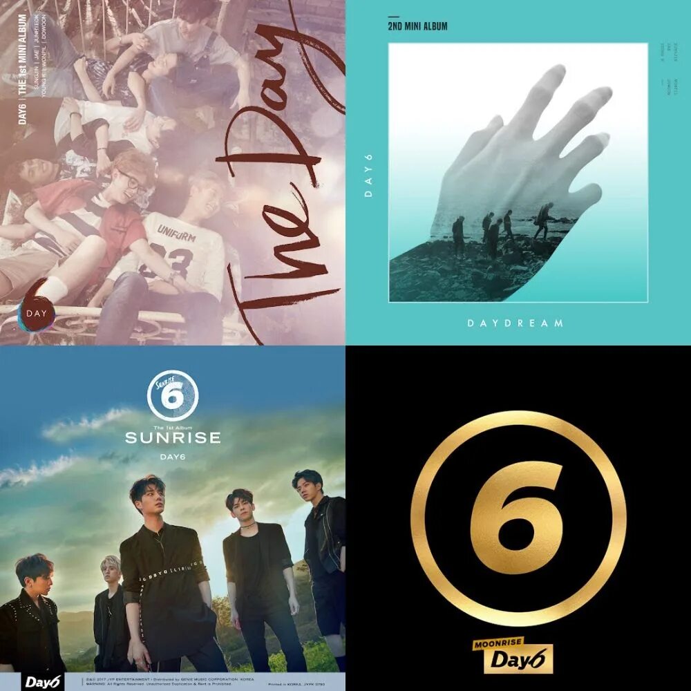 Day6 Sunrise album. Плакат day6. Ванпил Day 6. Альбомные карты day6.