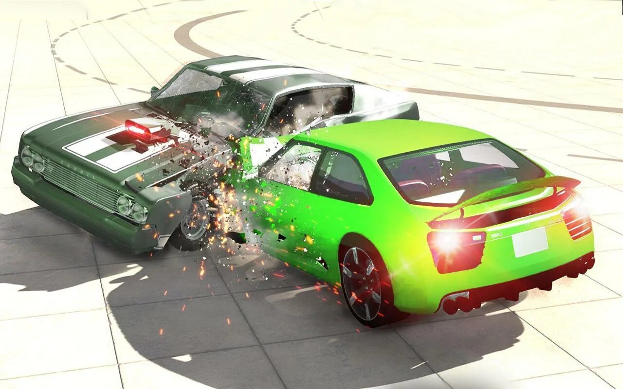 Realistic car crash simulator