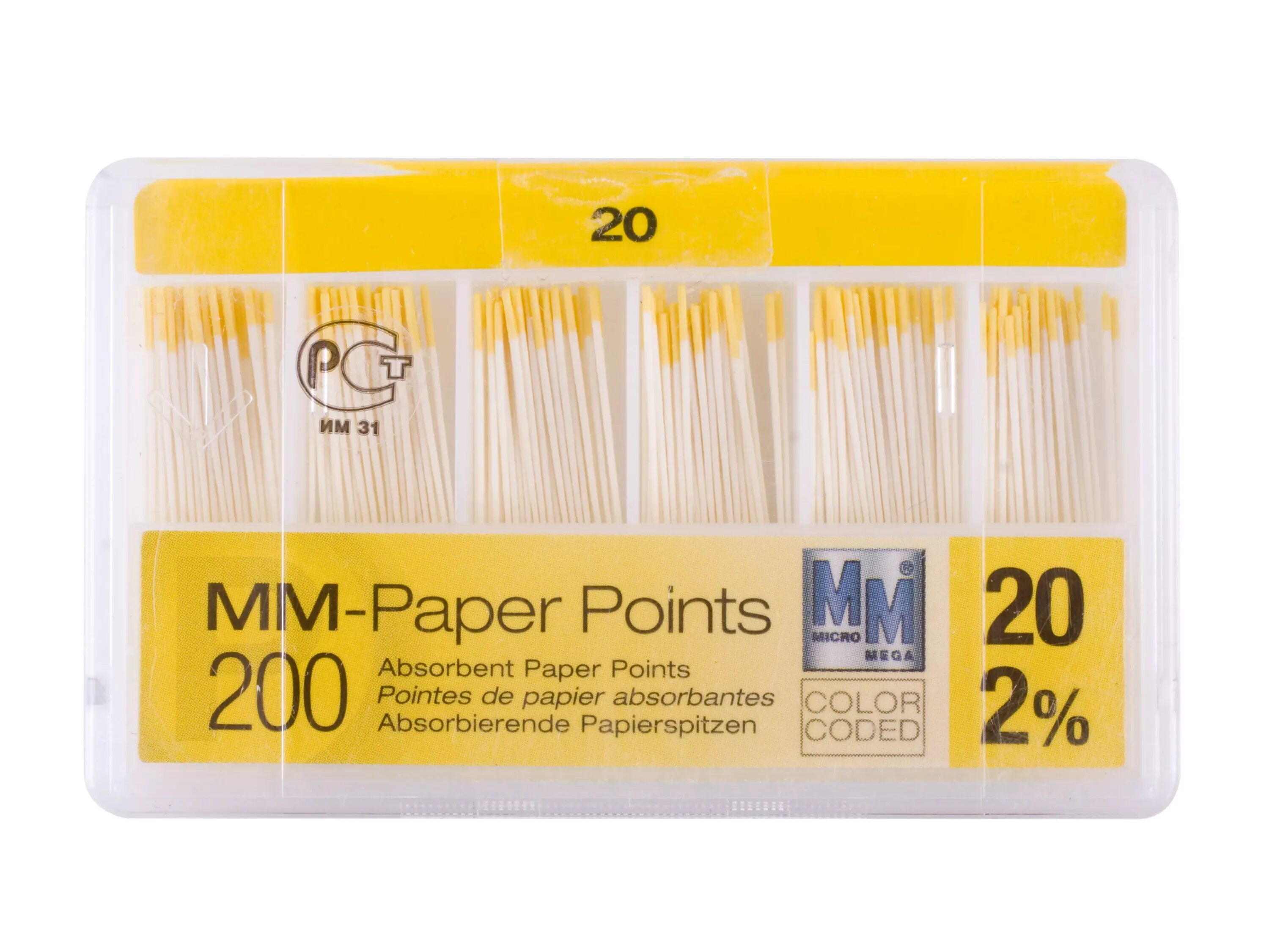 Paper point. Paper points -2006 калибр. paper points mmpp #20. купить штифты бумажные стоматологические.