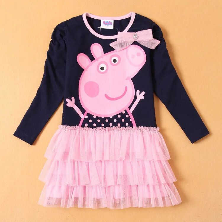 платье с пепой. платье со свинкой пеппой. детское платье свинка пеппа. платье пепа. платье пепа.