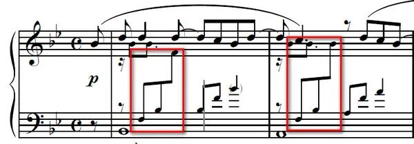 Объединенные ноты. 2 ноты одновременно. Знаки для увеличения нотных длительностей. Две восьмые ноты. Тремоло нотация.