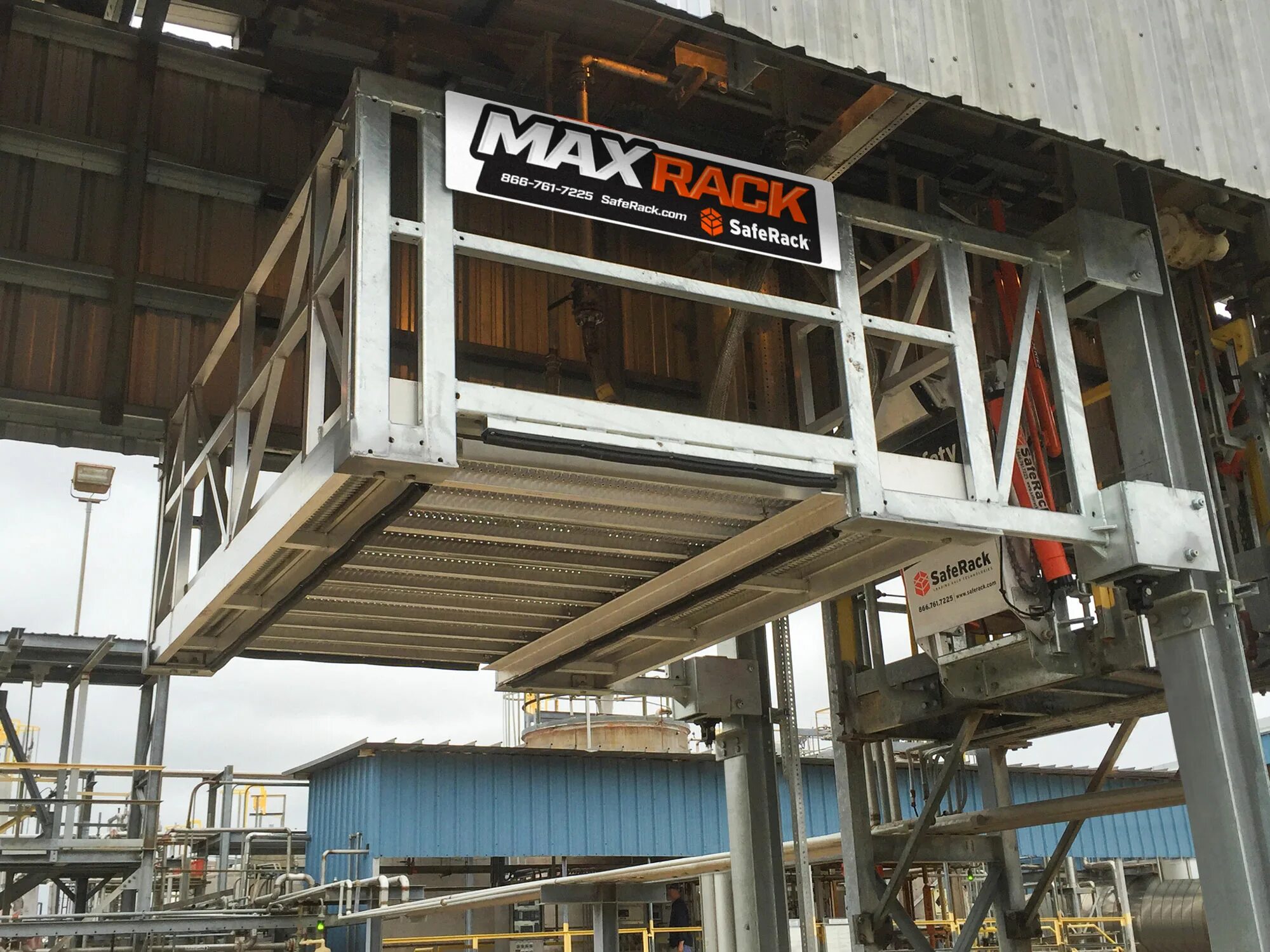 Loading platform. Truck loading platform. elevating.