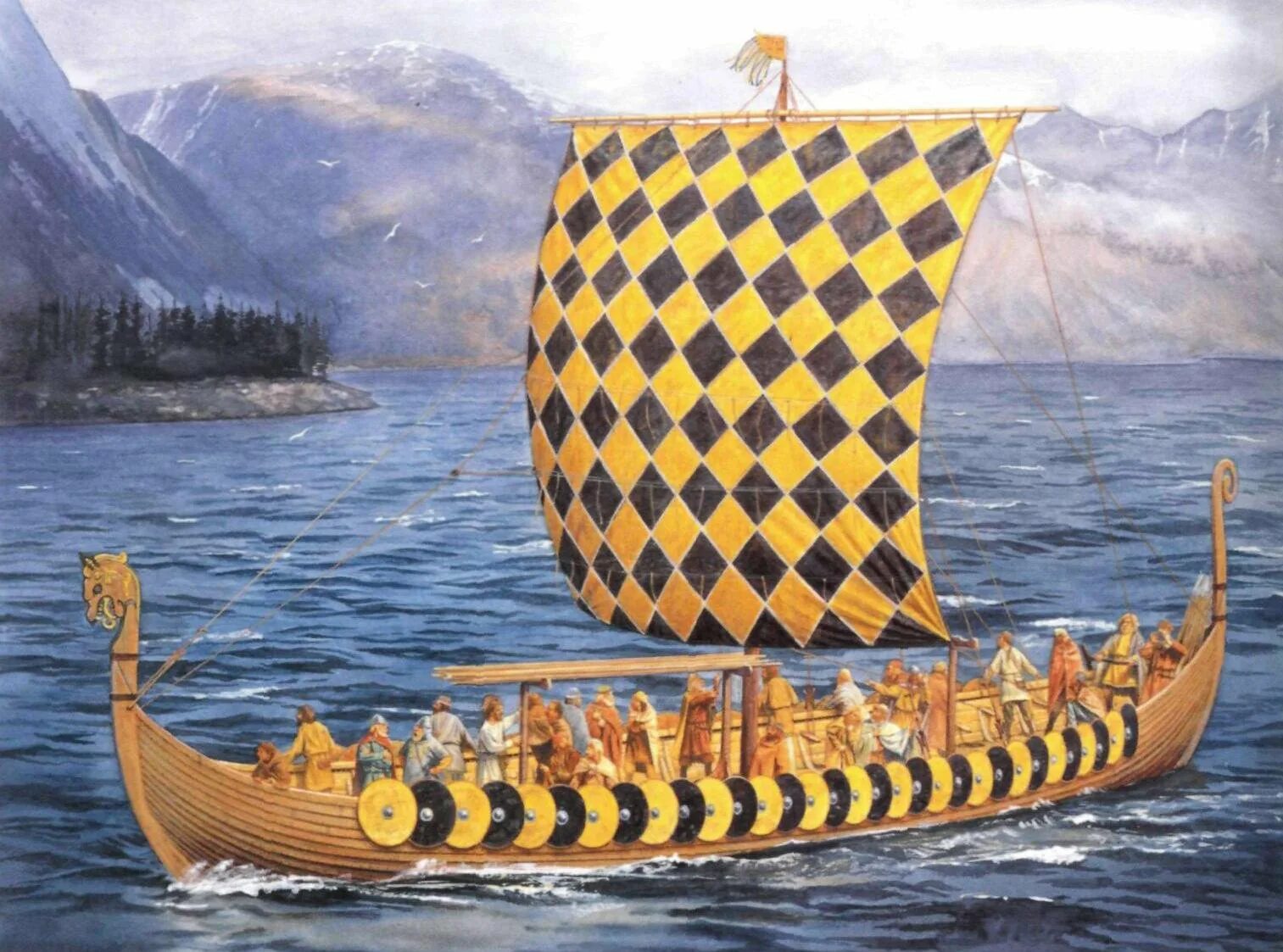 Карви корабль викингов. Ладья викингов дракар. Гокштадский корабль (дракар). Корабль викингов Драккар 10 век. Большая ладья славян