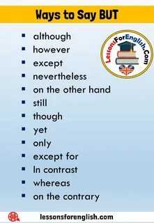 Ways to say but