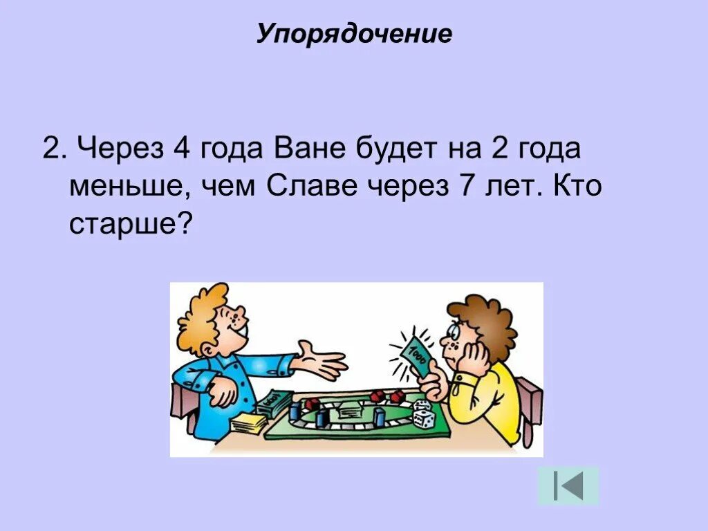 Через 7. Через 4 года ване будет на 2 года меньше чем славе через 7 лет кто старше. через 4 года ване будет на 2. веселая презентация сквозь года. через 7 лет.
