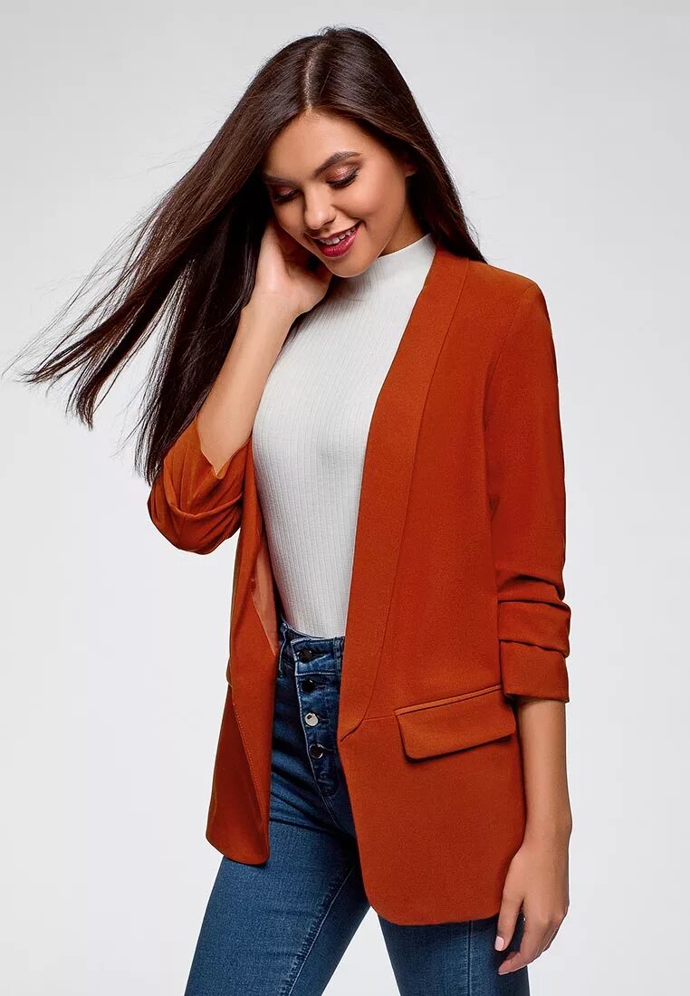 Одежда без застежки. Одежда без застежки. Полуприталенный жакет. Жакет 18ф018, 42. Одежда без застежки.