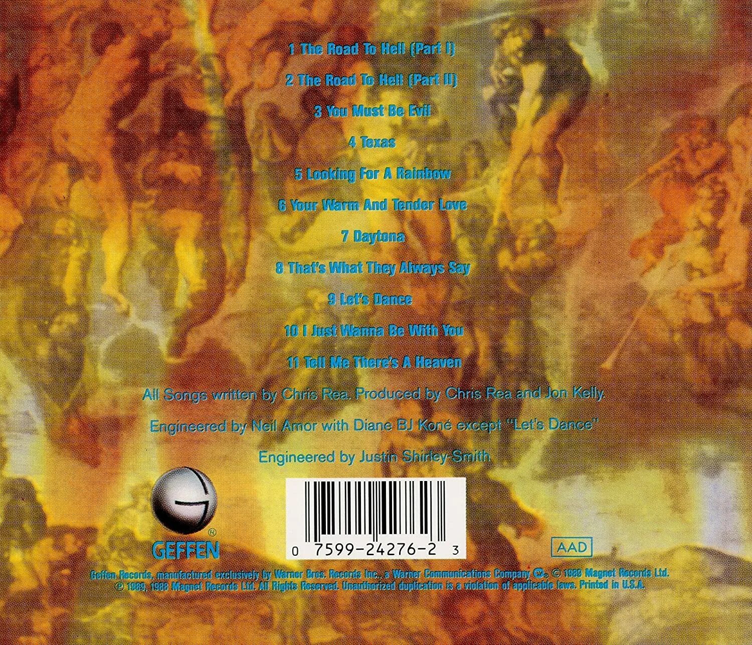 Слушать дорога в ад ри. Chris Rea 1989. Chris Rea Road to Hell CD. Chris Rea the Road to Hell 1989.