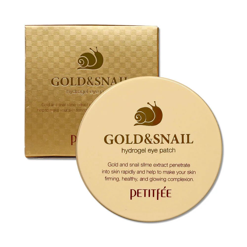 Гидрогелевые патчи с улиткой. Gold Snail Hydrogel Eye Patch. Gel Eye Patch Gold & Snail 60 шт. Патчи для глаз Gold/Snail Hydrogel Eye Patch. [Petitfee] гидрогелевые патчи для глаз золото Gold Hydrogel Eye Patch, 60 шт.