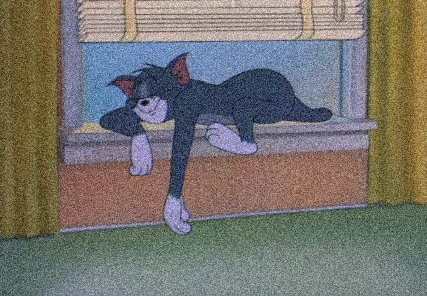 Скучающий том. Tom and jerry спать. сонный том из тома и джерри. том и джерри том лежит.