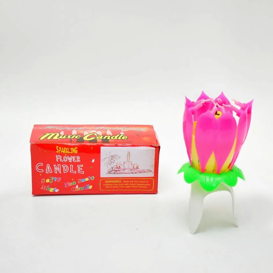 фиолетовые свечки. необычные свечи для торта. свеча музыкальная распускающийся лотос. поющие свечки. свеча лотос.