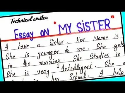 My sister study well