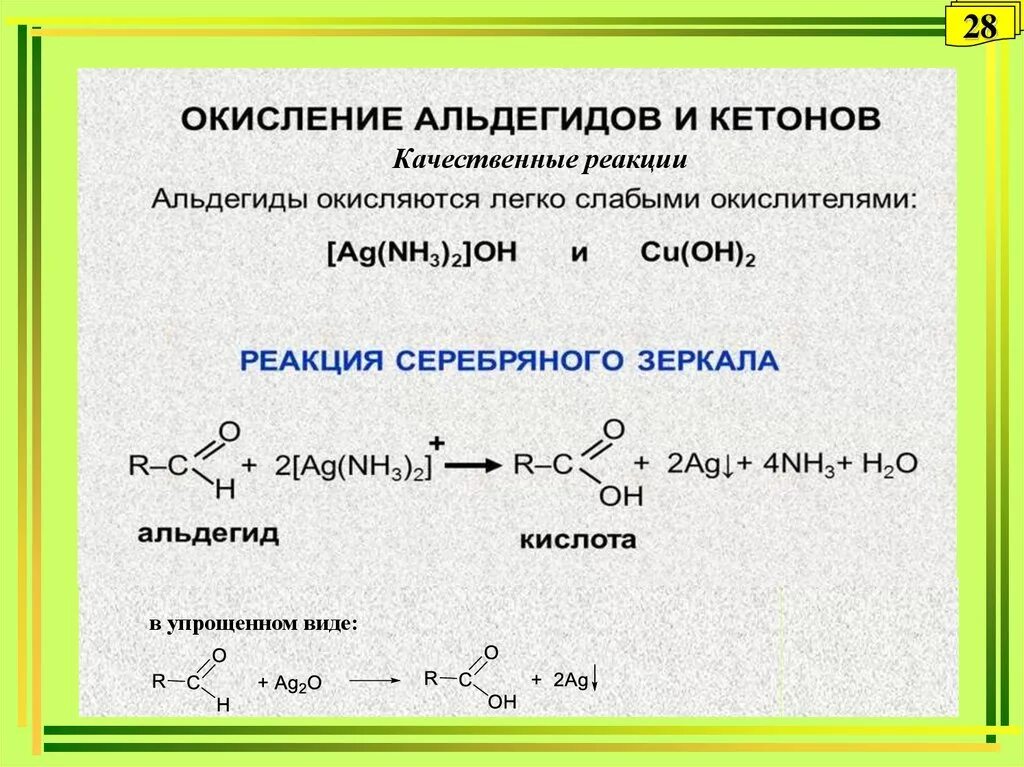 Альдегиды реагенты