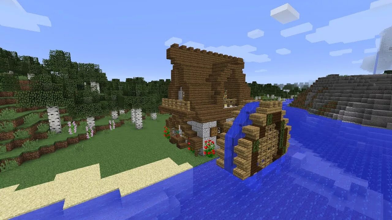 Minecraft водяная мельница. Водяная мельница майнкрафт постройка. Дом с мельницей майнкрафт. Мельница в майнкрафт 1 12 2. Крафт лесопилки