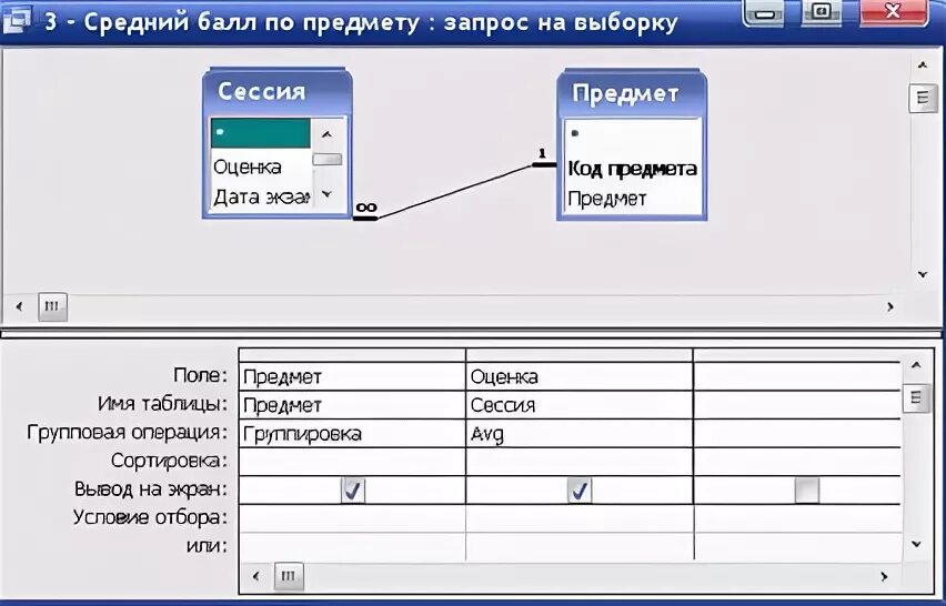 Запрос 06. Средний балл в access. разработка запросов к бд. запросы в бд. 3. построить запрос на выборку из нескольких таблиц (select … inner join).