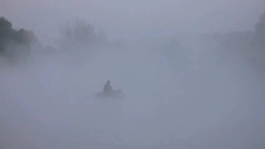 Strong fog. Strong fog