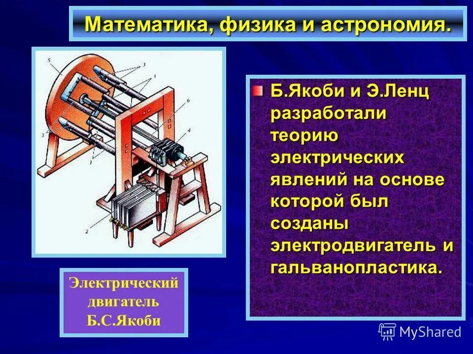 Электродвигатель какое физическое явление. Первый электродвигатель постоянного тока б.с Якоби. Б С Якоби электродвигатель. Электродвигатель Якоби 1834. Якоби изобретения.