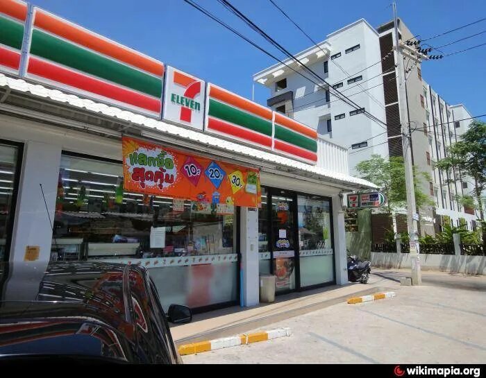 Магазин севен элевен. Севен Элевен Паттайя. Seven Eleven в Паттайе. Магазин 7 Элевен в Тайланде. Магазины Севен Элевен в Паттайе.